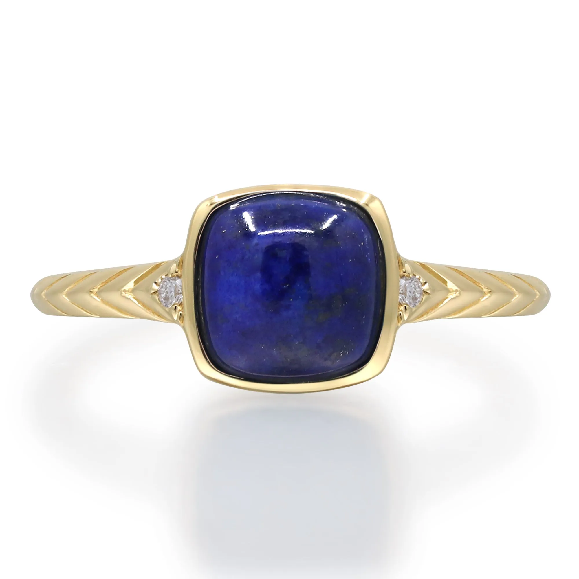 14K Yellow Gold Lapis Ring