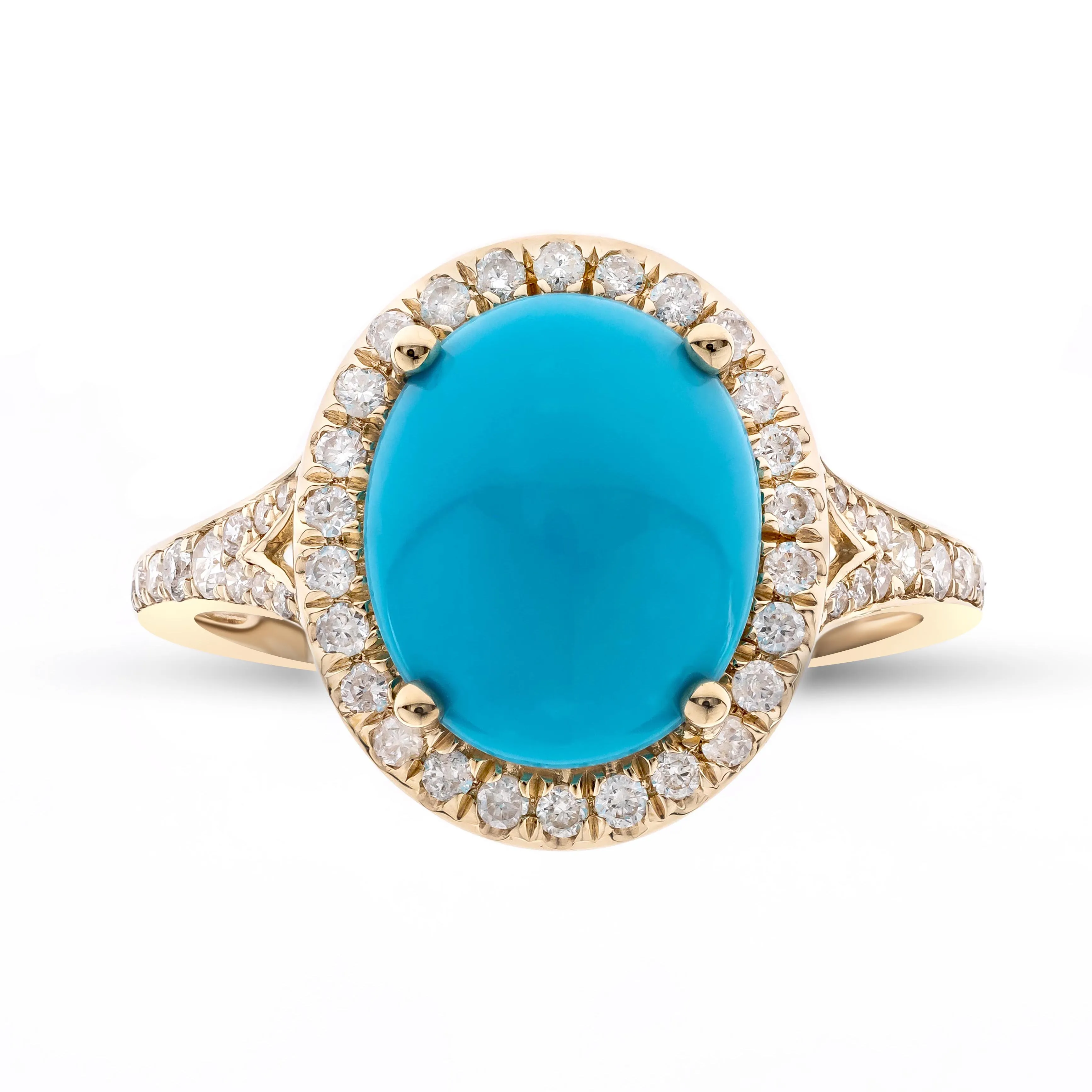 14K Yellow Gold Turquoise Ring