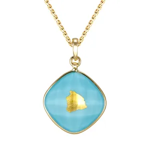 18k Treasure Island Hawaiian Island Small Pendant