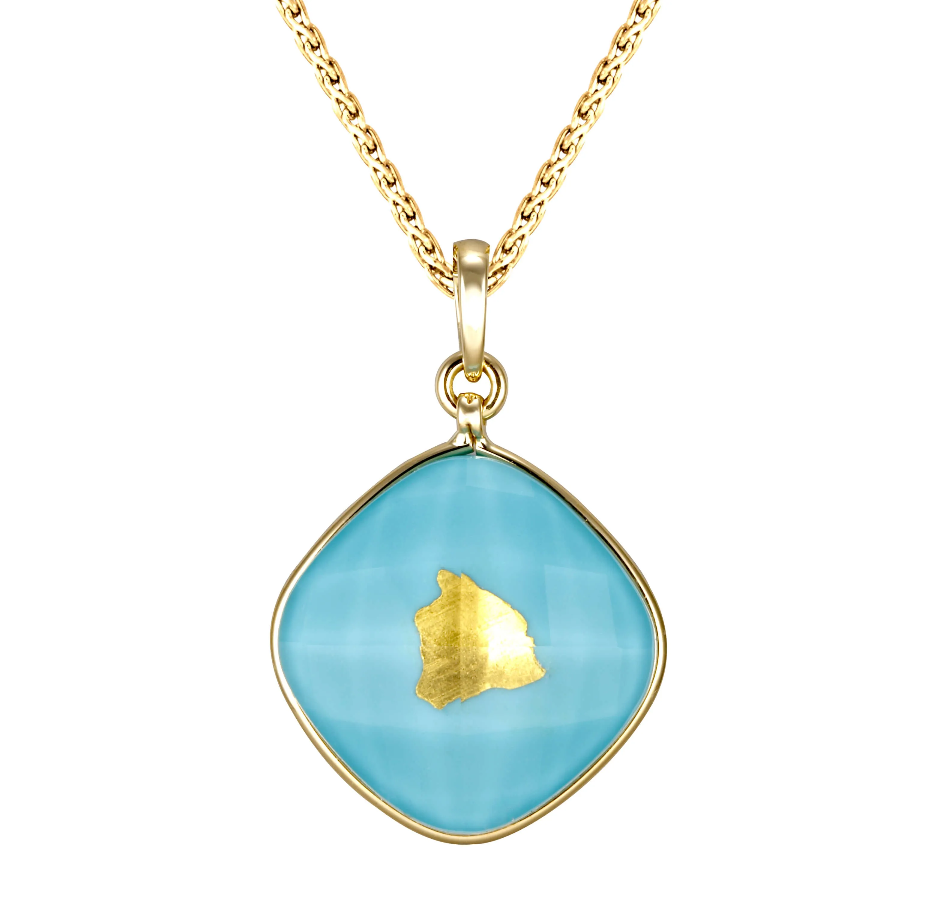 18k Treasure Island Hawaiian Island Small Pendant