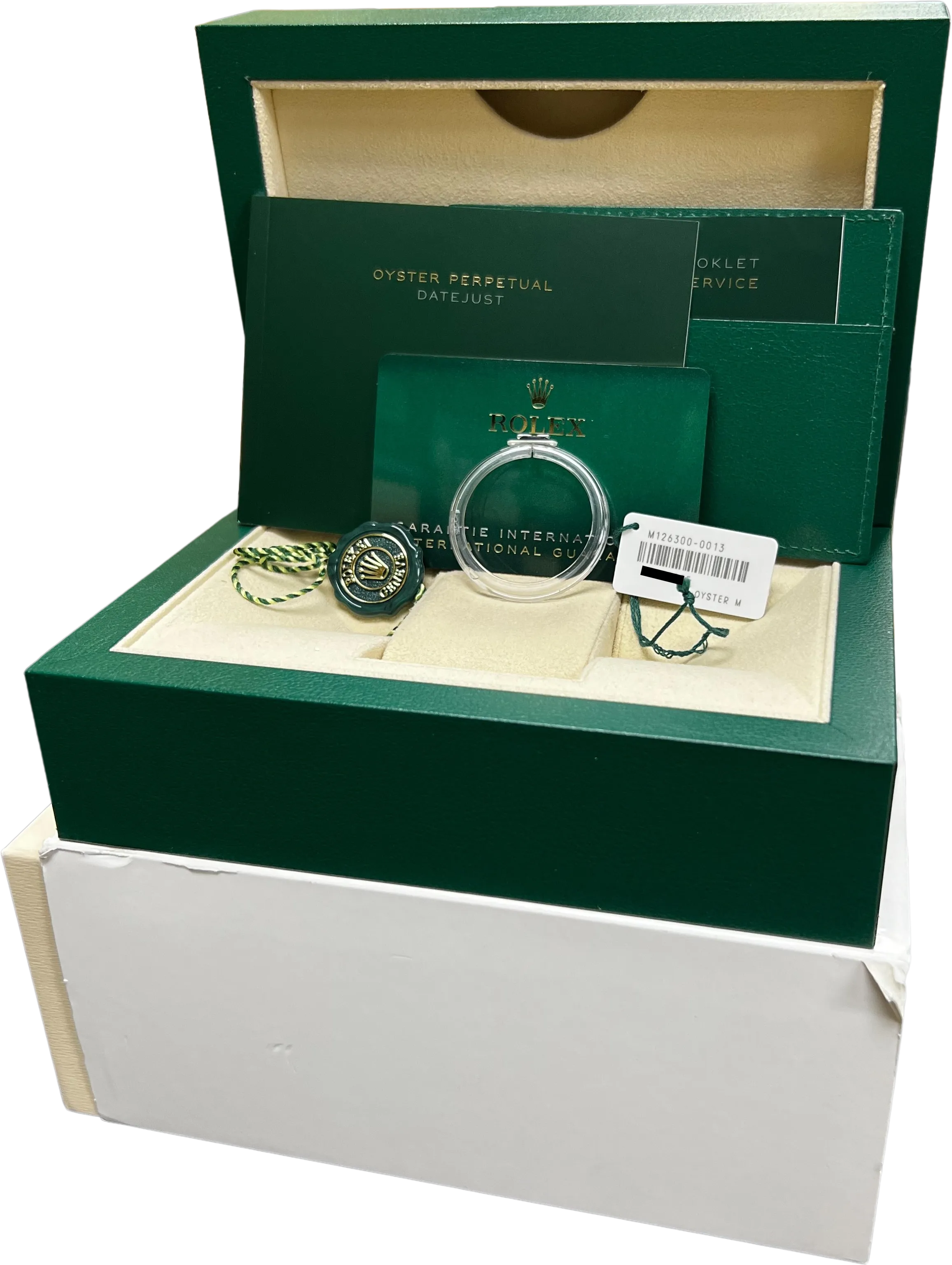 2022 CARD Rolex DateJust 41mm Wimbledon Rhodium Grey Oyster Watch 126300 B P