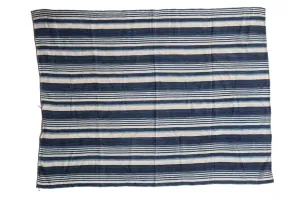 3.5x5 Striped Indigo African Textile Throw