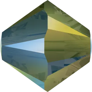 5328 Swarovski Bicone Beads, Crystal Iridescent Green (001 IRIG)