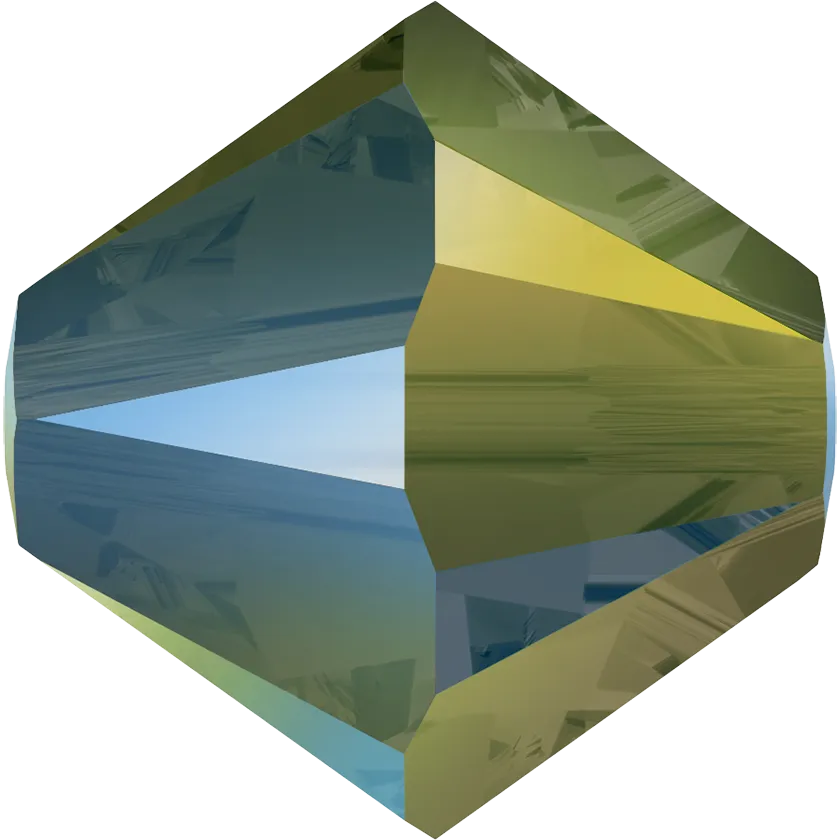 5328 Swarovski Bicone Beads, Crystal Iridescent Green (001 IRIG)