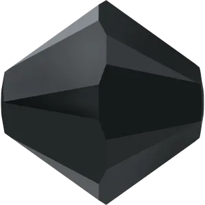 5328 Swarovski Bicone Beads, Jet Hematite (280 HEM)