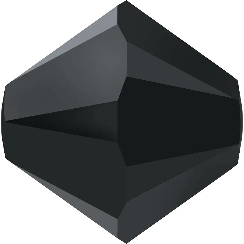 5328 Swarovski Bicone Beads, Jet Hematite (280 HEM)