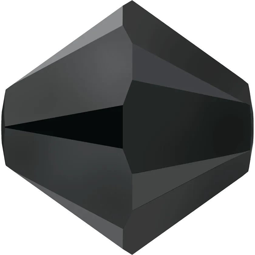 5328 Swarovski Bicone Beads, Jet Hematite 2x (280 HEM2)