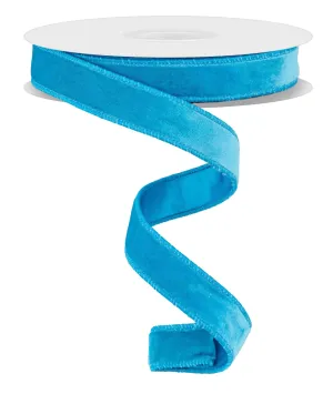 7/8" Deluxe Velvet/Satin Backing: Turquoise (10 Yards) RGE765852
