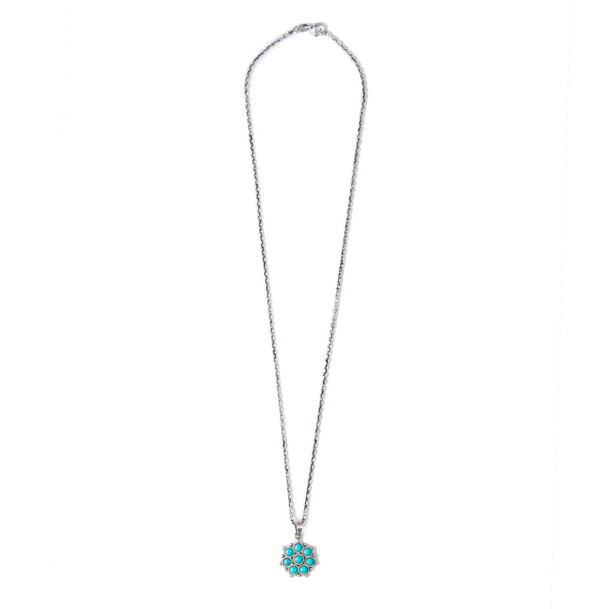 Adaa Turquoise Silver Chain Pendant by MOHA