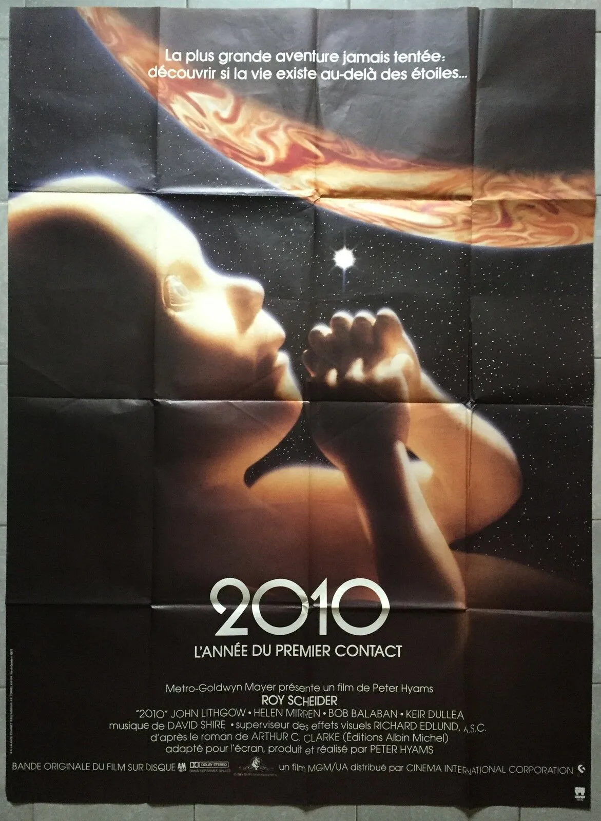 Affiche 2010 L'ANNEE DU PREMIER CONTACT Peter Hyams ROY SCHEIDER 120x160cm