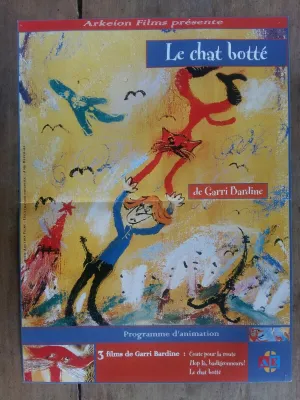 Affiche LE CHAT BOTTE Garri BARDINE Enfant Conte pour enfant  40x60cm*