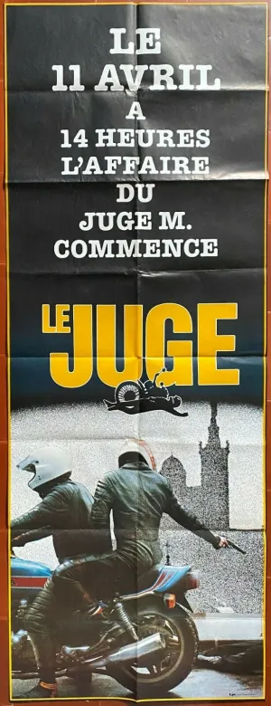 Affiche LE JUGE Richard Bohringer JACQUES PERRIN Moto Justice 60x160cm