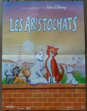 Affiche LES ARISTOCHATS Walt DISNEY Dessin animé Chambre d'Enfant  40x60cm