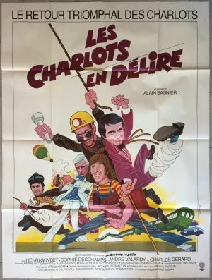 Affiche LES CHARLOTS EN DELIRE Alain Basnier GERARD RINALDI 120x160cm