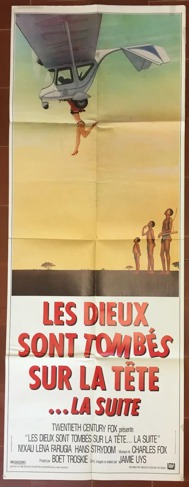 Affiche LES DIEUX SONT ENCORE TOMBES SUR LA TETE Gods must be crazy II AFRIQUE *