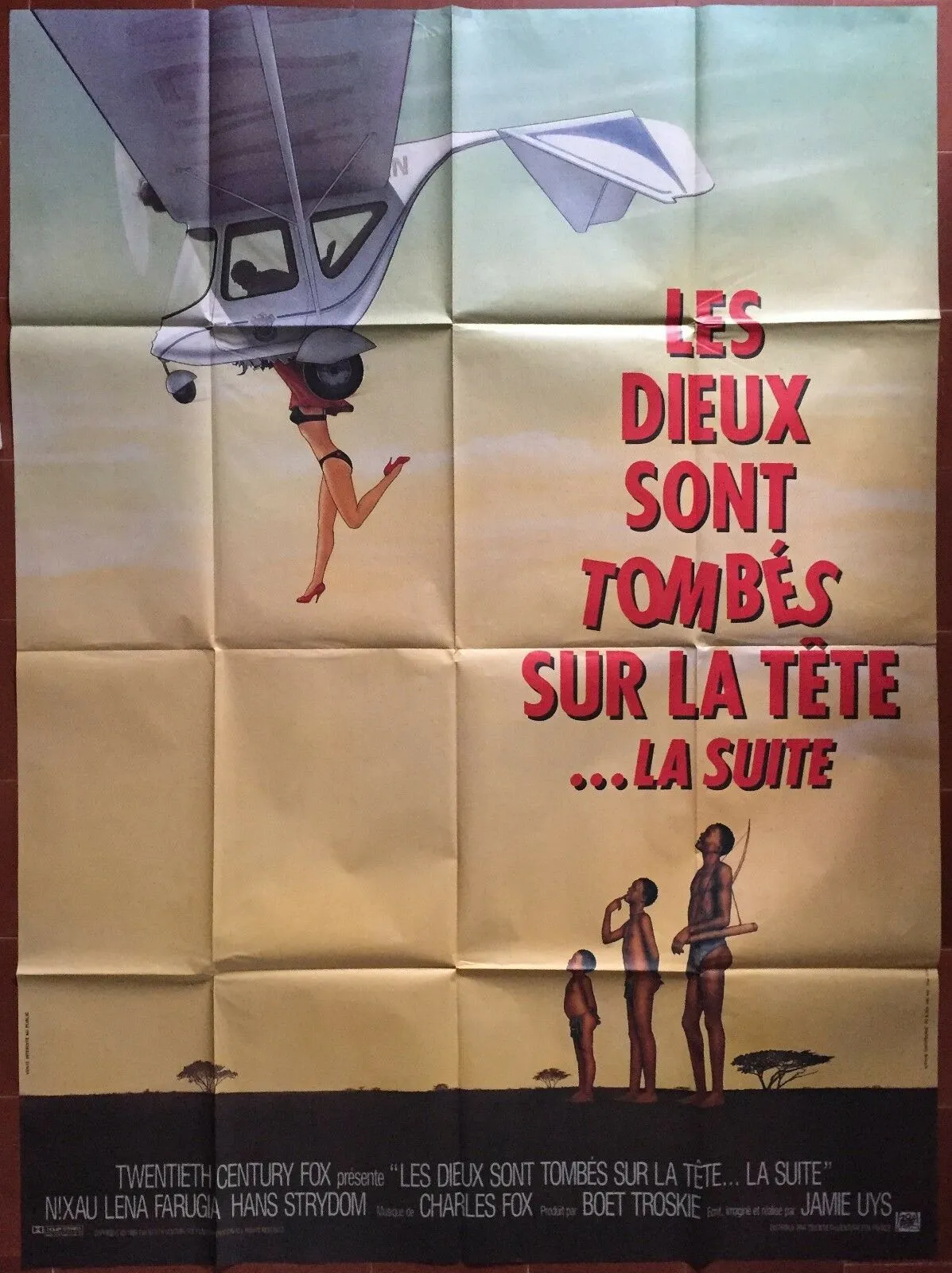 Affiche LES DIEUX SONT TOMBES SUR LA TETE II Afrique JAMES UYS 120x160cm *