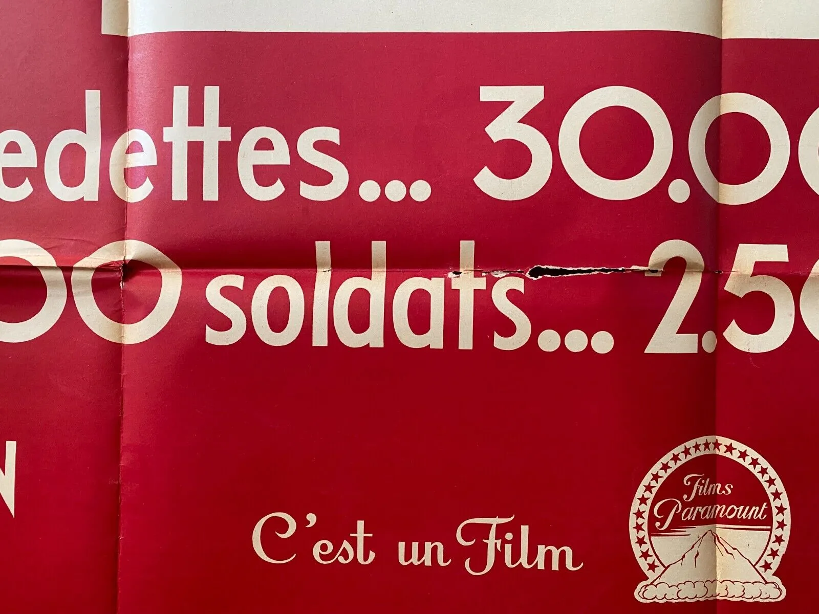 Affiche LES DIX COMMANDEMENTS Ten Commandments CECIL B. DeMILLE 160x240cm