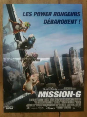 Affiche MISSION-G Les Power Rongeurs Débarquent !  Manga  DISNEY 40x60cm *