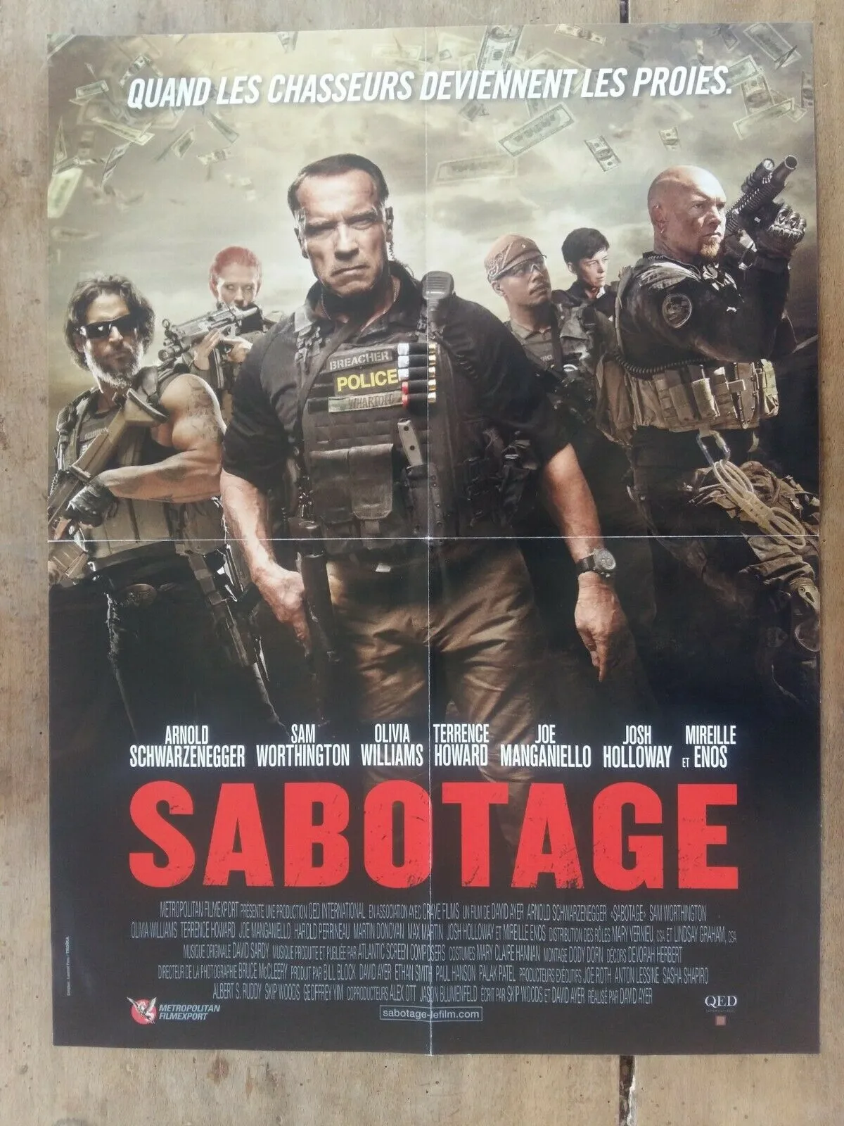 Affiche SABOTAGE David AYER  Arnold SCHWARZENEGGER  40x60cm*