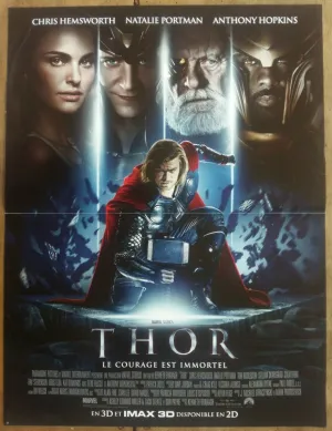 Affiche THOR Le Courage est immortel Super Héros Marvel HEMSWORTH 40x60cm