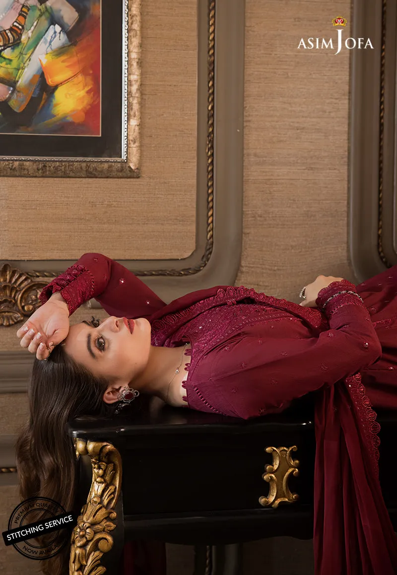 AJIM-06 Asim Jofa The Iqra & Minal Edit Winter Collection 2022 | Unstitched Embroidered Cotton Suits