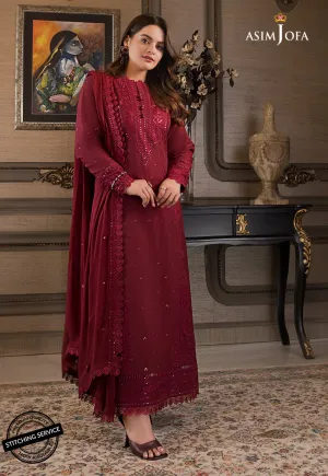 AJIM-06 Asim Jofa The Iqra & Minal Edit Winter Collection 2022 | Unstitched Embroidered Cotton Suits