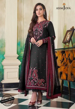 AJIM-07 Asim Jofa The Iqra & Minal Edit Winter Collection 2022 | Unstitched Embroidered Cotton Suits