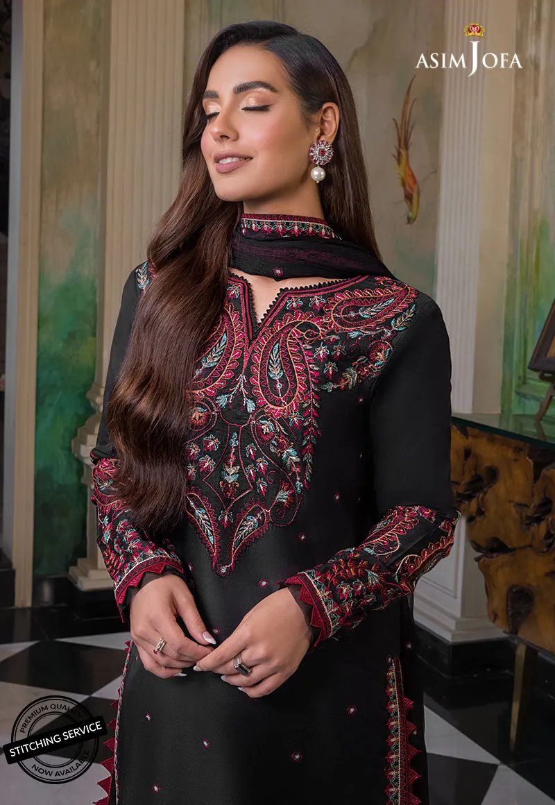 AJIM-07 Asim Jofa The Iqra & Minal Edit Winter Collection 2022 | Unstitched Embroidered Cotton Suits