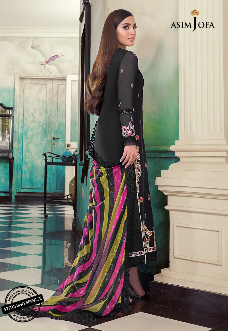 AJIM-11 Asim Jofa The Iqra & Minal Edit Winter Collection 2022 | Unstitched Embroidered Cotton Suits