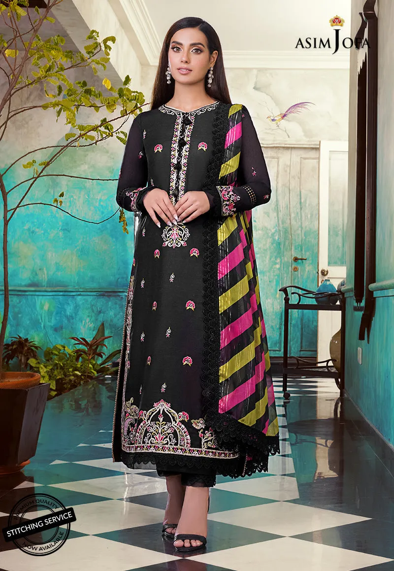 AJIM-11 Asim Jofa The Iqra & Minal Edit Winter Collection 2022 | Unstitched Embroidered Cotton Suits