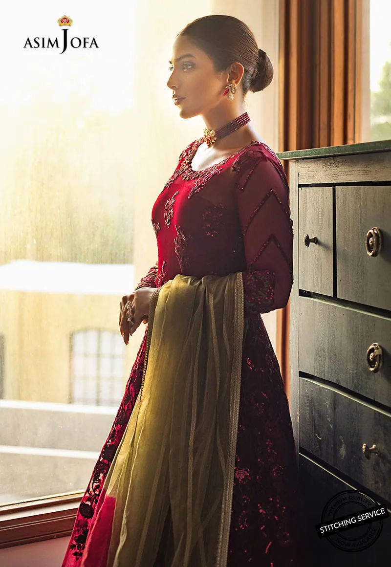 AJLE-01 | Asim Jofa Chiffon Collection 2021 Limited Edition | Unstitched Embroidered Chiffon Suits