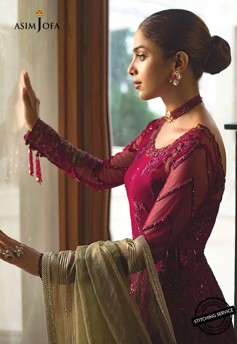 AJLE-01 | Asim Jofa Chiffon Collection 2021 Limited Edition | Unstitched Embroidered Chiffon Suits
