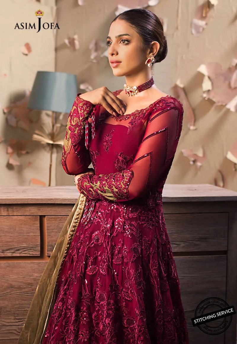 AJLE-01 | Asim Jofa Chiffon Collection 2021 Limited Edition | Unstitched Embroidered Chiffon Suits