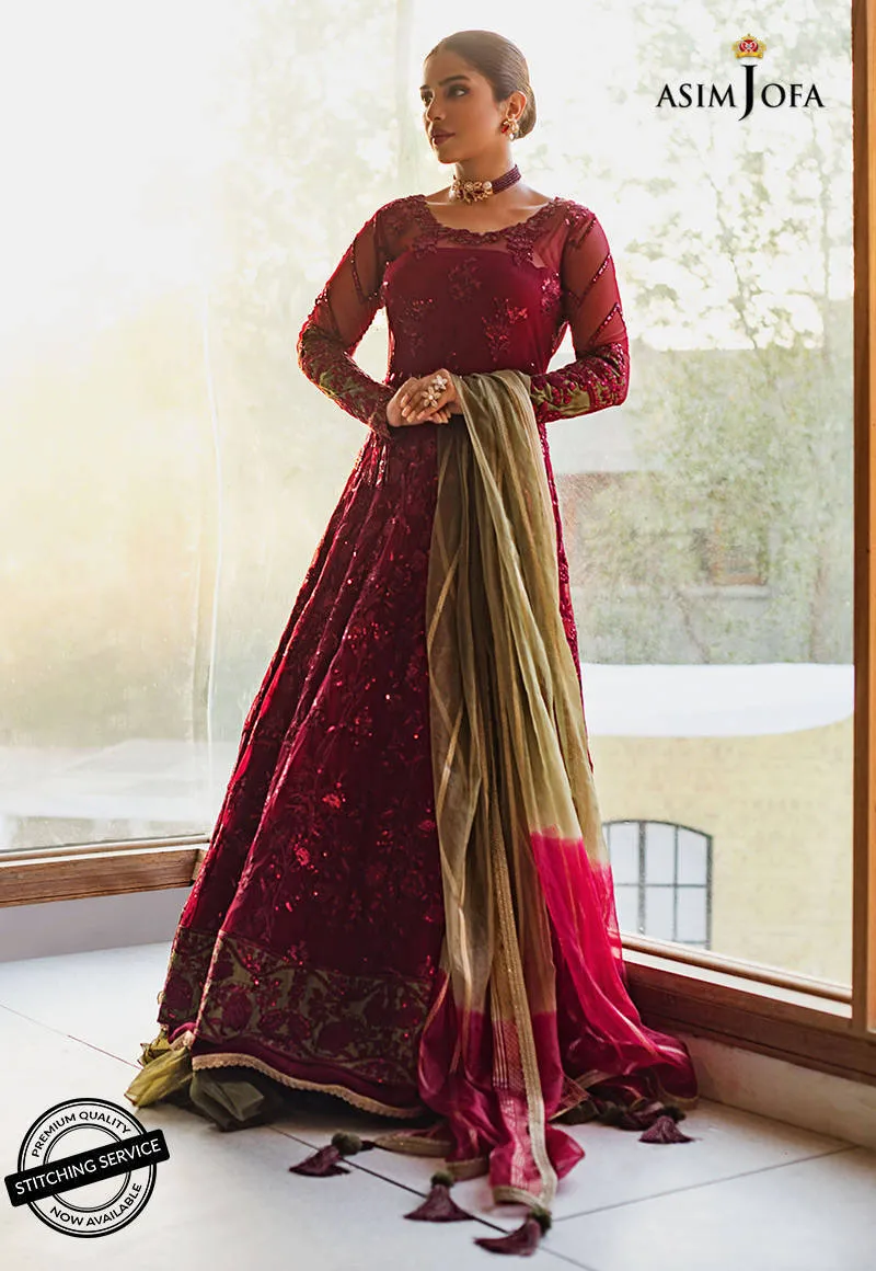 AJLE-01 | Asim Jofa Chiffon Collection 2021 Limited Edition | Unstitched Embroidered Chiffon Suits