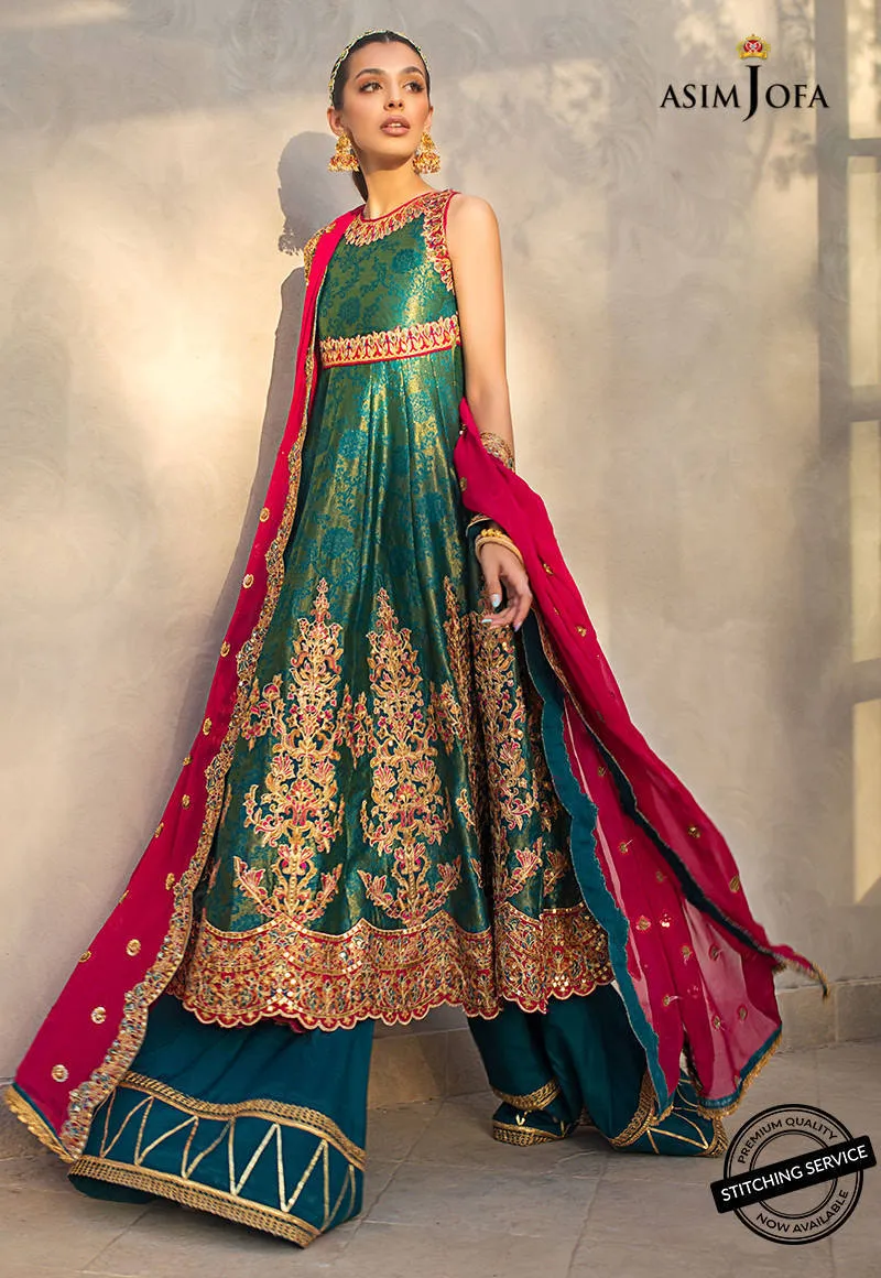 AJLE-03 | Asim Jofa Chiffon Collection 2021 Limited Edition | Unstitched Embroidered Chiffon Suits