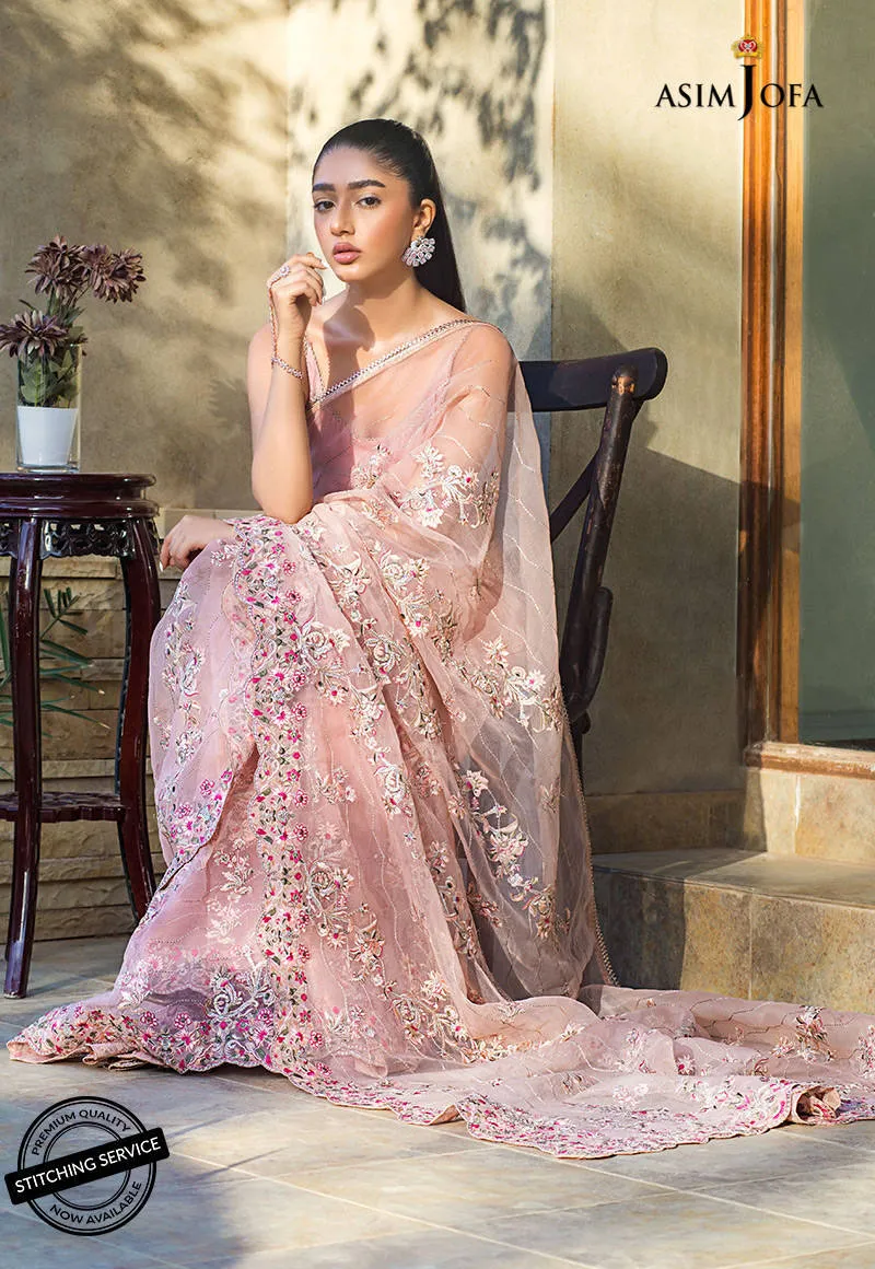 AJLE-13 | Asim Jofa Chiffon Collection 2021 Limited Edition | Unstitched Embroidered Chiffon Suits
