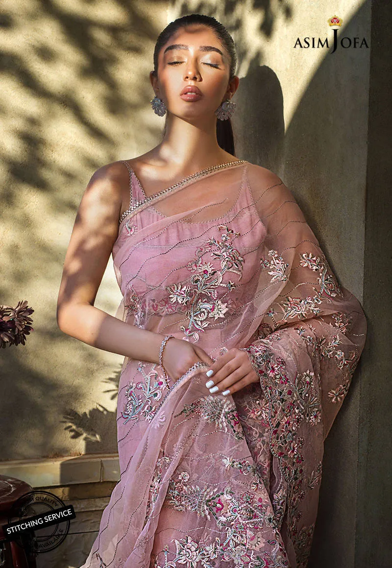 AJLE-13 | Asim Jofa Chiffon Collection 2021 Limited Edition | Unstitched Embroidered Chiffon Suits