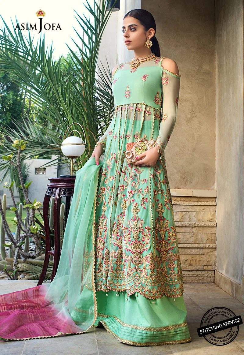 AJLE-14 |  Asim Jofa Chiffon Collection 2021 Limited Edition Vol 2 | Unstitched Embroidered Chiffon Suits