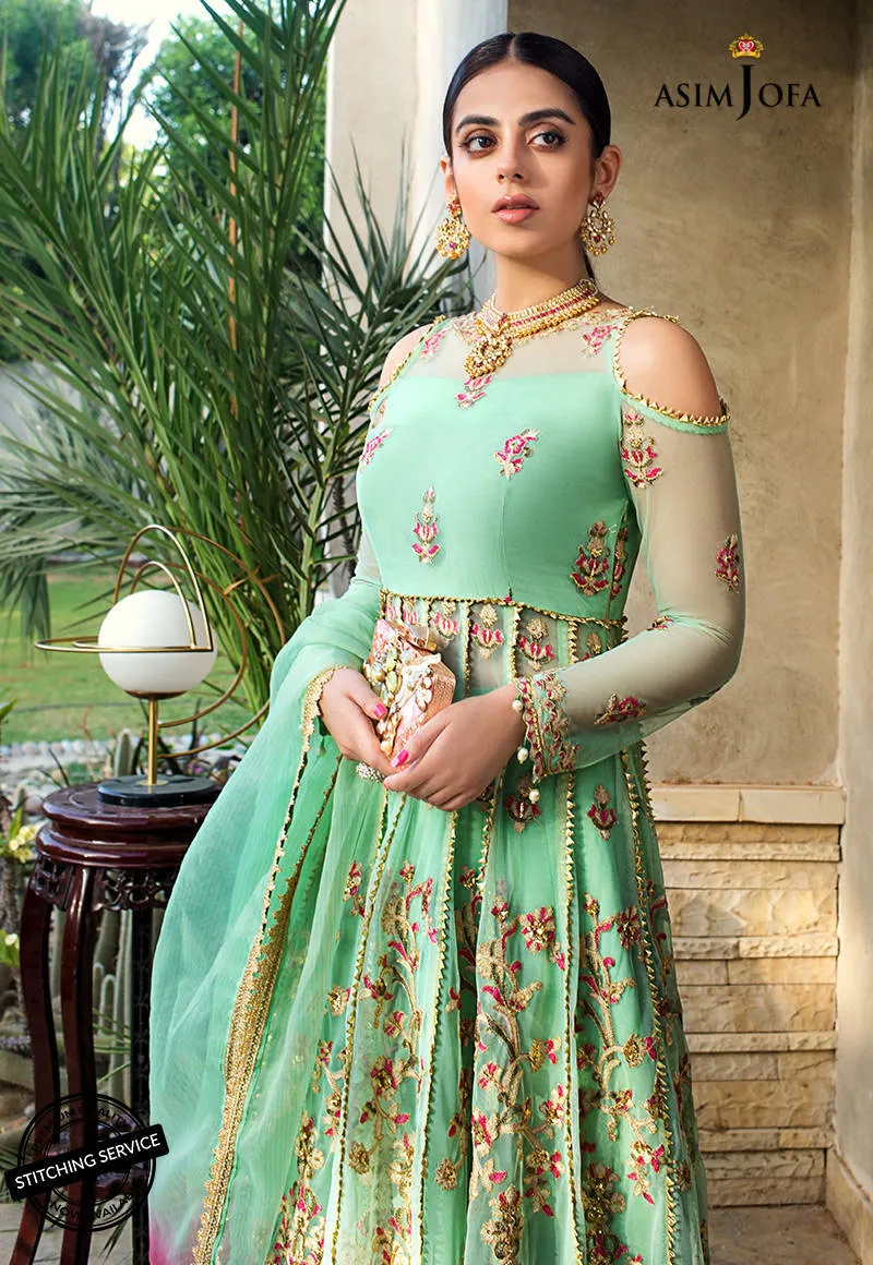 AJLE-14 |  Asim Jofa Chiffon Collection 2021 Limited Edition Vol 2 | Unstitched Embroidered Chiffon Suits