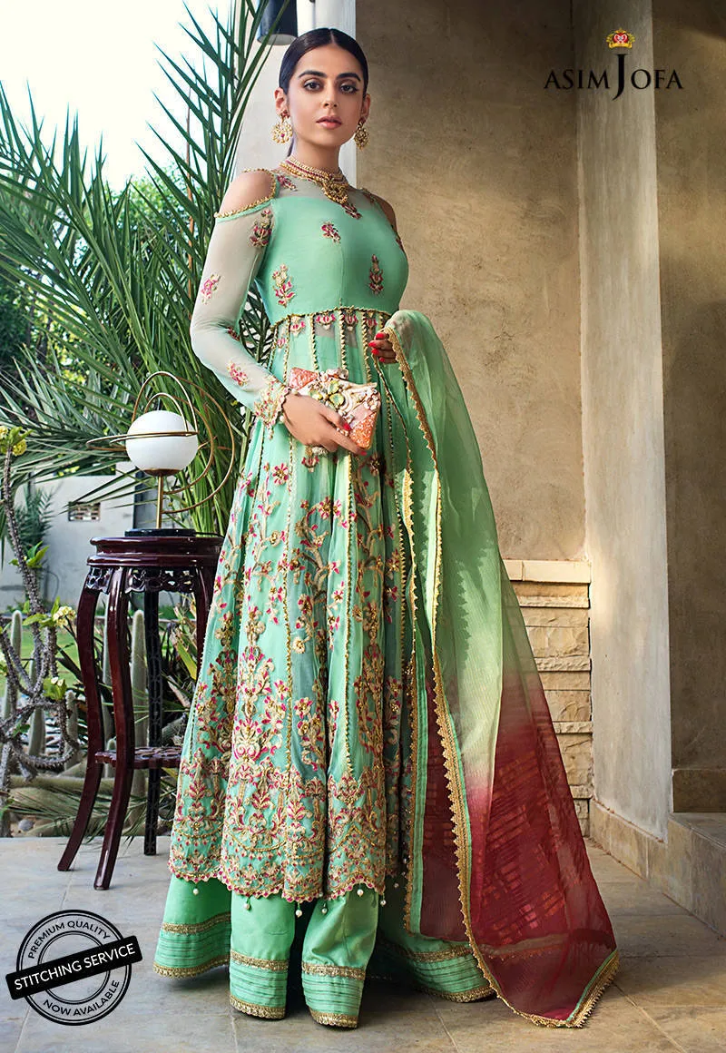 AJLE-14 |  Asim Jofa Chiffon Collection 2021 Limited Edition Vol 2 | Unstitched Embroidered Chiffon Suits