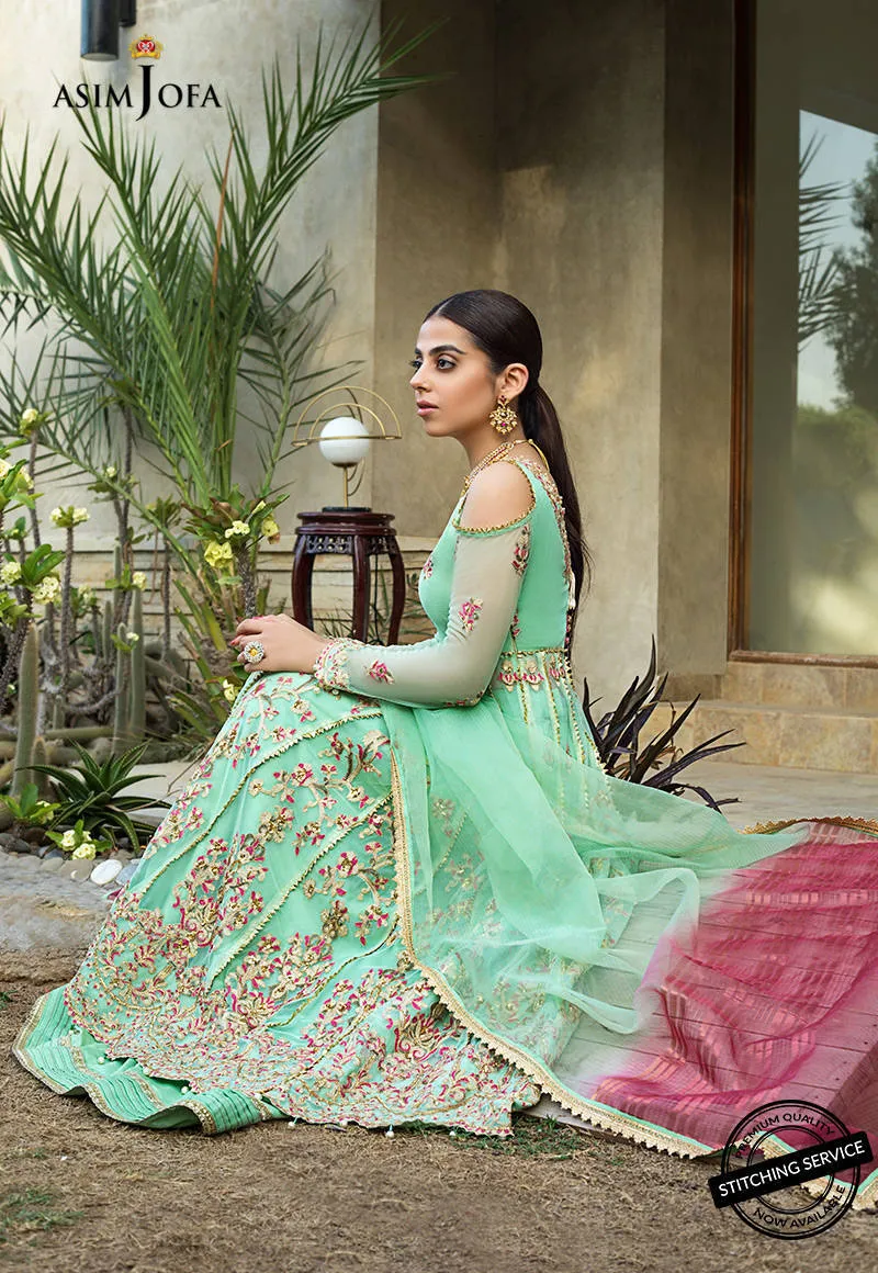 AJLE-14 |  Asim Jofa Chiffon Collection 2021 Limited Edition Vol 2 | Unstitched Embroidered Chiffon Suits