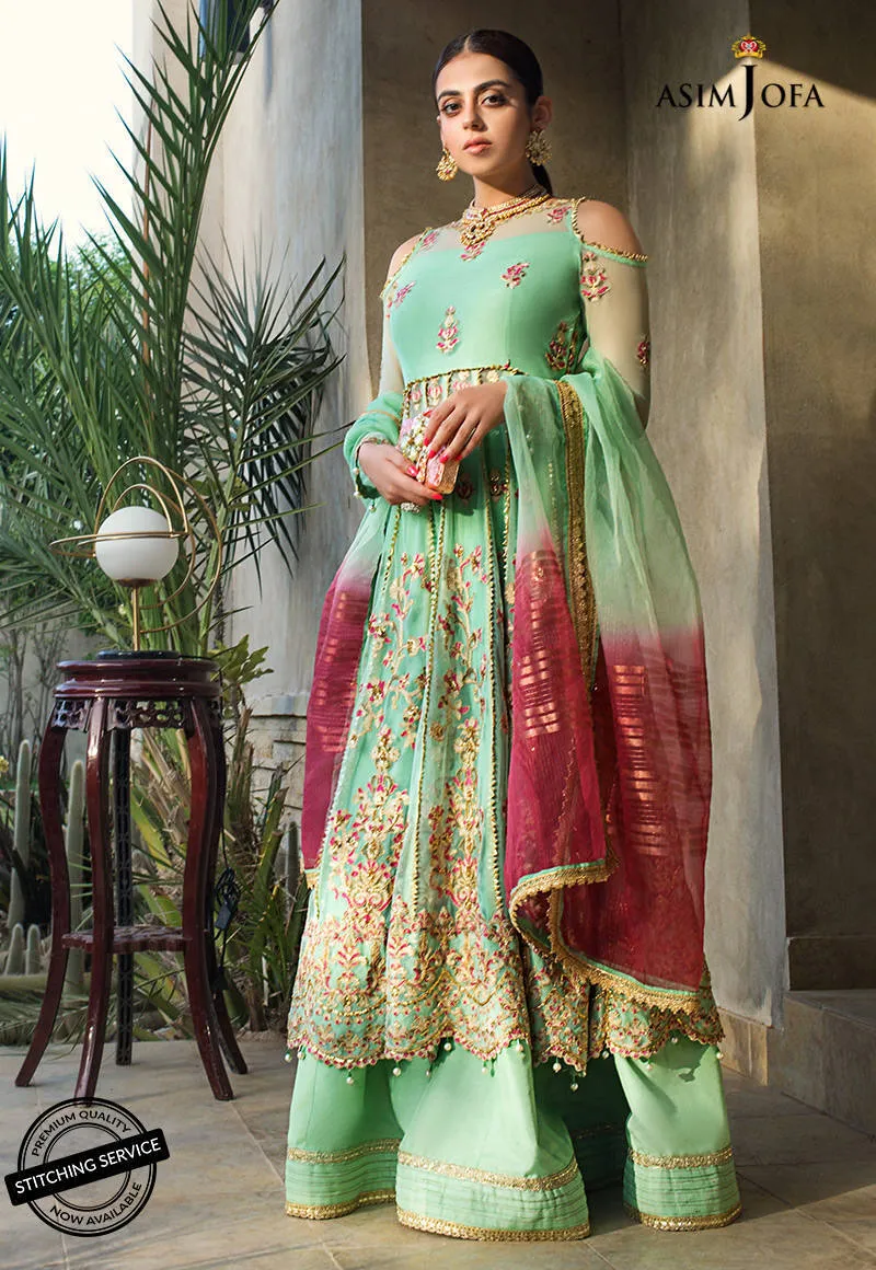 AJLE-14 |  Asim Jofa Chiffon Collection 2021 Limited Edition Vol 2 | Unstitched Embroidered Chiffon Suits