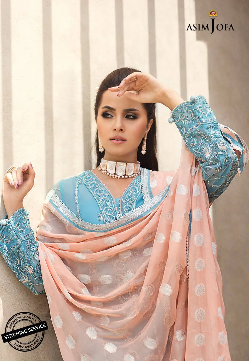 AJLE-21 |  Asim Jofa Chiffon Collection 2021 Limited Edition Vol 2 | Unstitched Embroidered Chiffon Suits