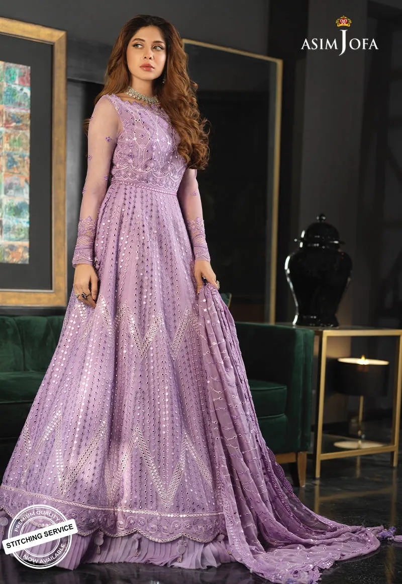 AJN-13 | Asim Jofa Ishq-e-Naubahar Collection 2021 | Unstitched Embroidered Organza Suits