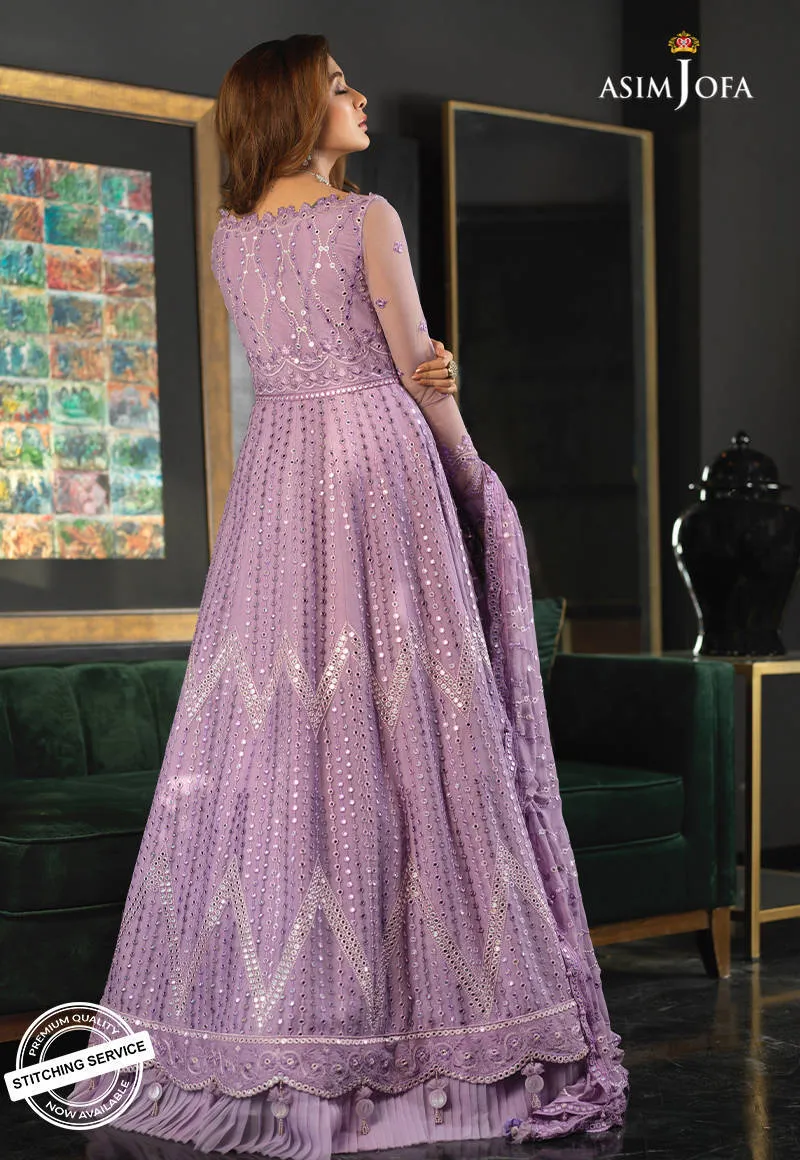 AJN-13 | Asim Jofa Ishq-e-Naubahar Collection 2021 | Unstitched Embroidered Organza Suits