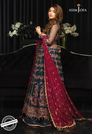 AJN-16 | Asim Jofa Ishq-e-Naubahar Collection 2021 | Unstitched Embroidered Organza Suits