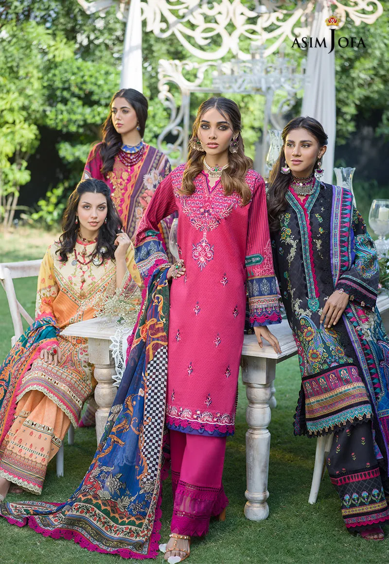 AJPR-08 | Asim Jofa Prints Rania Collection 2022 | Unstitched Embroidered Lawn Suits