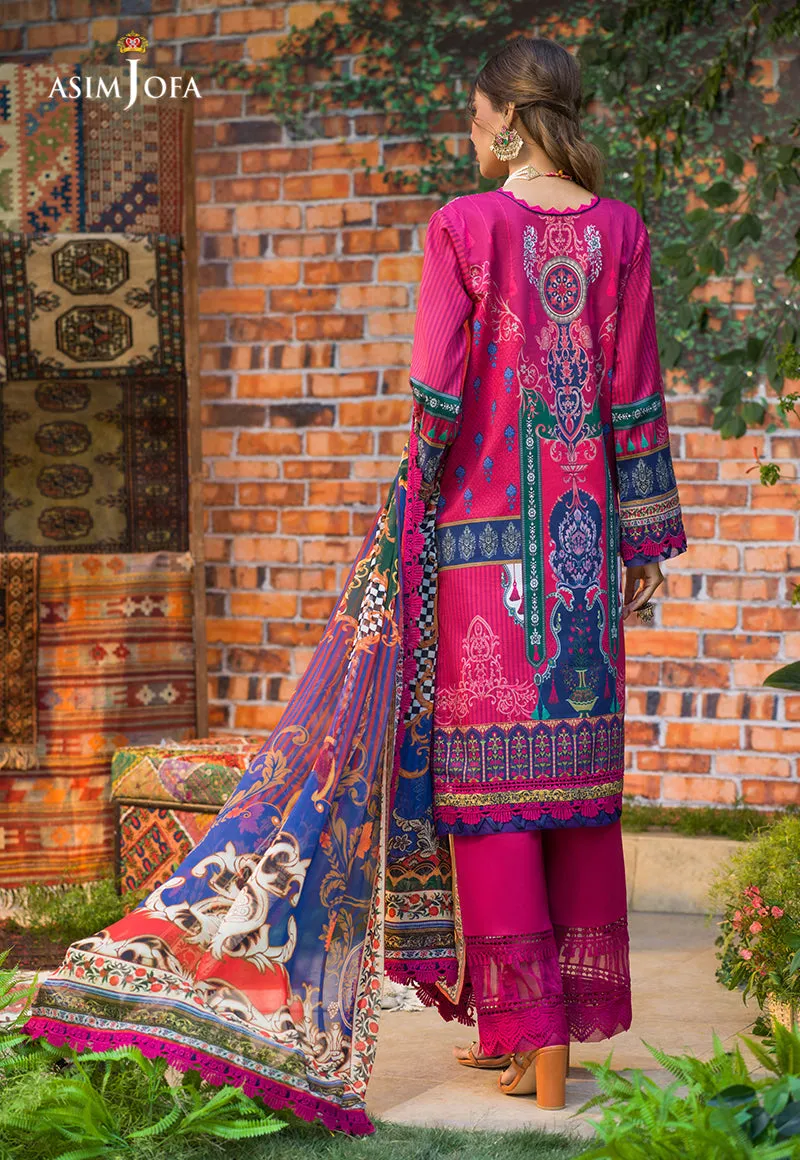 AJPR-08 | Asim Jofa Prints Rania Collection 2022 | Unstitched Embroidered Lawn Suits