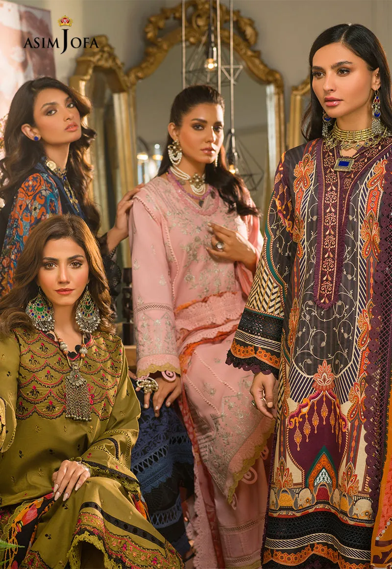 AJPR-10 | Asim Jofa Prints Rania Collection 2022 | Unstitched Embroidered Lawn Suits