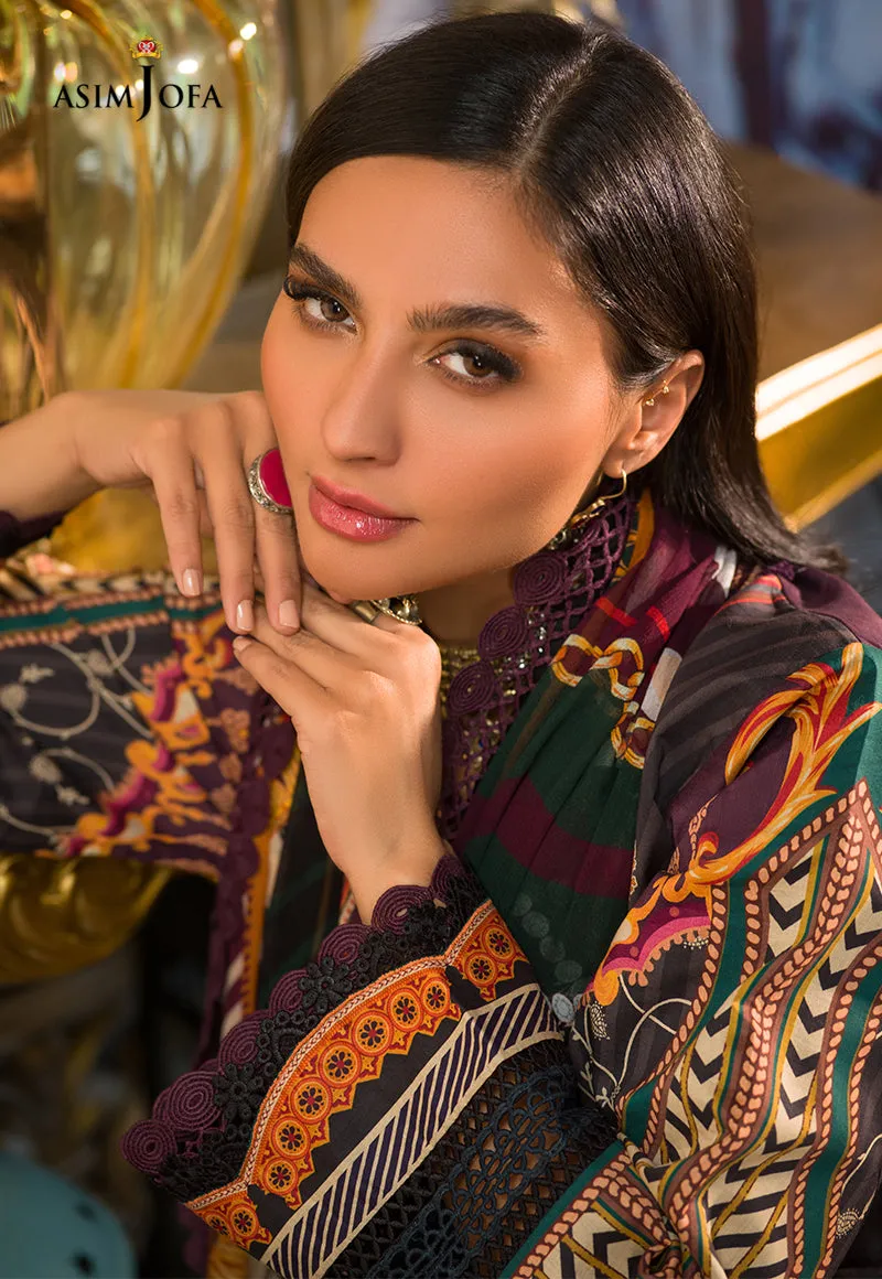 AJPR-10 | Asim Jofa Prints Rania Collection 2022 | Unstitched Embroidered Lawn Suits